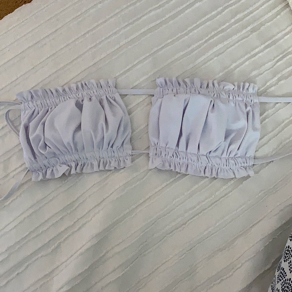 Size xs/small white strapless bikini top